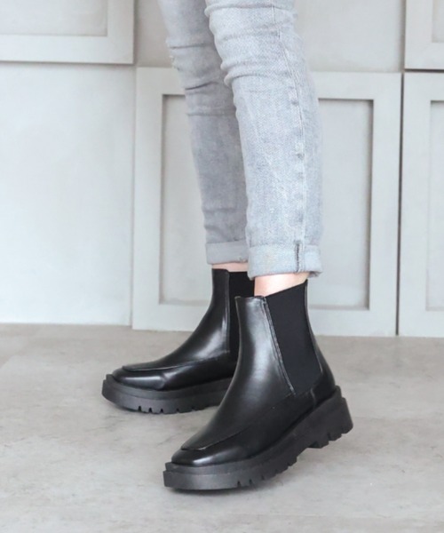 「VIVIAN」 ショートブーツ M ブラック レディース_画像4