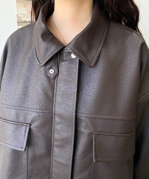 「moment+」 ジップアップブルゾン M ブラウン レディース_画像8