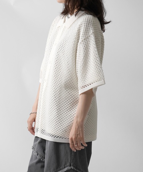Confirm シャツ 25SS スパンコール メッシュシャツ ユニセックス