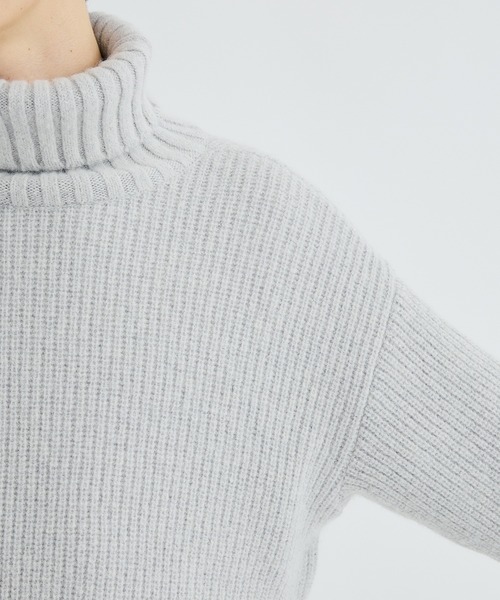 「CITY」 タートルネックニット 1 ブラック メンズ_画像3