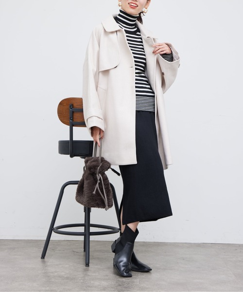 「Chez toi」 コート FREE ブラウン レディース_画像2