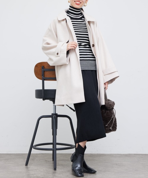 「Chez toi」 コート FREE ブラウン レディース_画像4