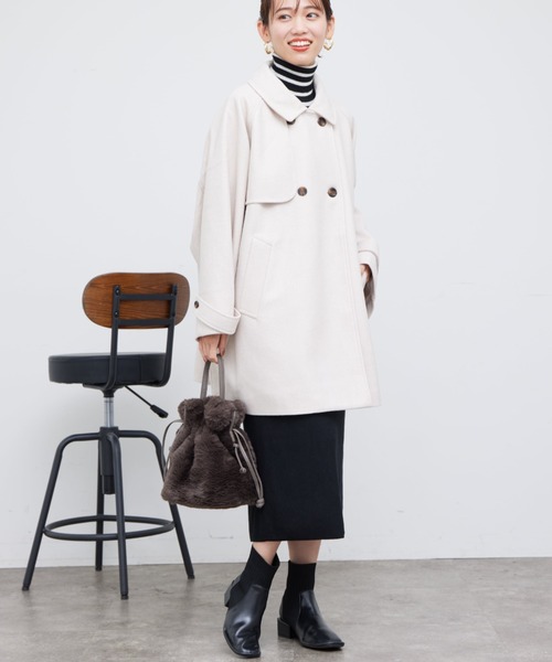 「Chez toi」 コート FREE ブラウン レディース_画像5