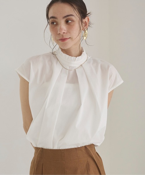 UGCMD フリル スタンドカラー ノースリーブシャツ UNITED ARROWS（ユナイテッドアローズ）の「UGCMD フリル スタンド