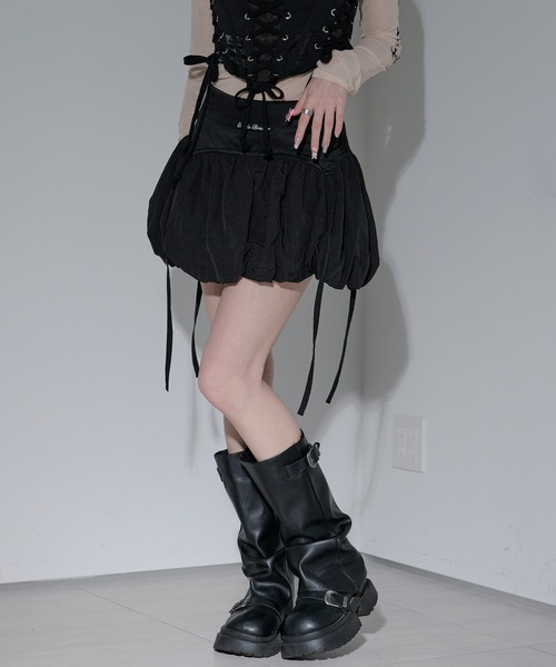 AWL Ellno de Mavie スカート logo balloon mini skirt/ロゴバルーン