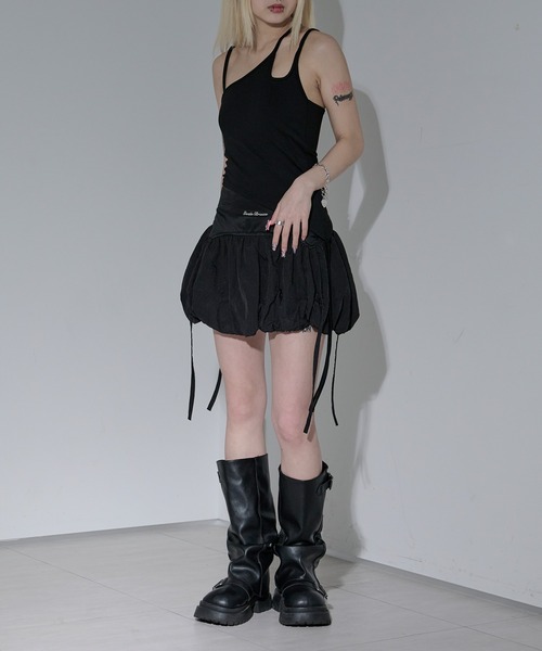 AWL Ellno de Mavie スカート logo balloon mini skirt/ロゴバルーン