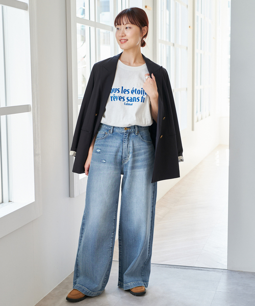 Spick＆Span tシャツ 「追加」フロッキーロゴスラブTシャツ