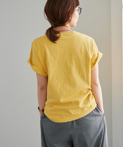 Spick&Span2025SS【新品未使用品】フロッキーロゴスラブTシャツ Spick＆Span tシャツ 「追加」フロッキーロゴスラブTシャツ