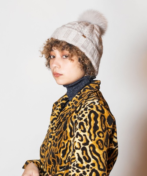 「CA4LA」 ニットキャップ ONESIZE ブラック レディース_画像7