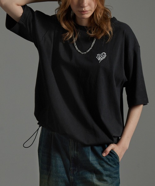 tシャツ 「サステナブル」バルーンベアセットTee レディース セール】 カラーステッチダーツバルーン半袖Tシャツ （Tシャツ