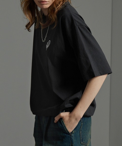 tシャツ バルーンドレープTシャツ レディース MONO-MART tシャツ 「CIYOT-シヨウト-」ハートロゴ ワンポイント