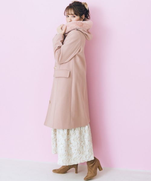 マルン marun ダッフルコート 大きいサイズ ピンク 4Lサイズ ダッフル