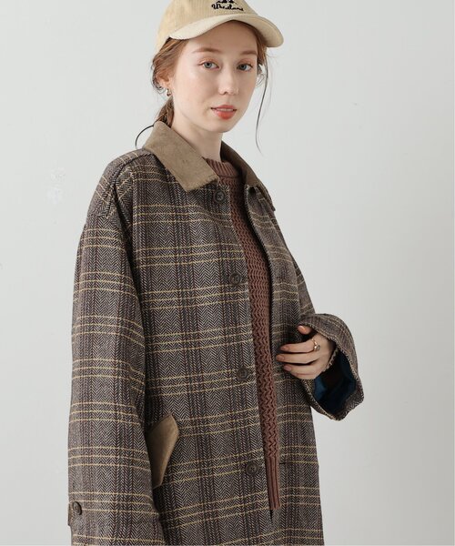 「DOUBLE NAME」 ステンカラーコート FREE ネイビー レディース_画像7