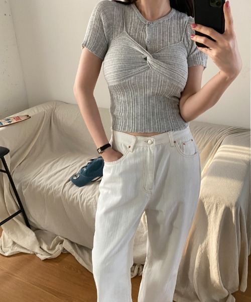 s*様 bonnae 白 トップス シズニルック 夏服 ホワイト top