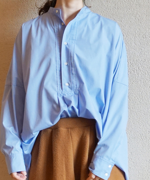 「JOURNAL STANDARD LUXE」 長袖ブラウス - ブルー レディース JOURNAL STANDARD LUXE 「JOURNAL LUXE」 長袖ブラウス - ブルー