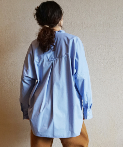 「JOURNAL STANDARD LUXE」 長袖ブラウス - ブルー レディース JOURNAL STANDARD LUXE 「JOURNAL LUXE」 長袖ブラウス - ブルー