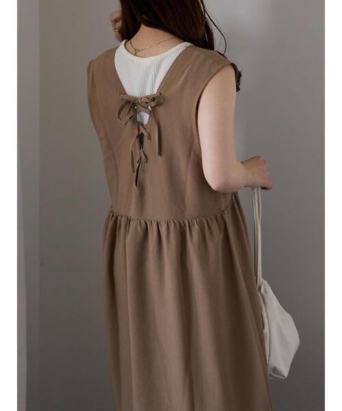 ehka sopo（エヘカソポ） ワンピース Vネックノースリーブワンピース