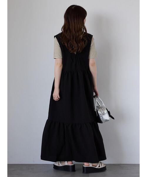 ehka sopo（エヘカソポ） ワンピース Vネックノースリーブワンピース