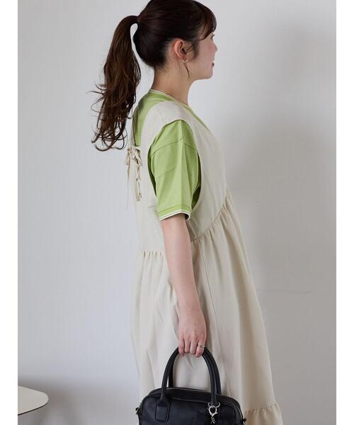 ehka sopo（エヘカソポ） ワンピース Vネックノースリーブワンピース