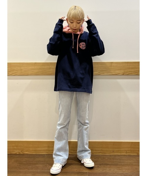 「GAP」 長袖Tシャツ L ネイビー メンズ