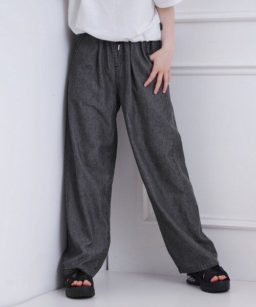 PINK-latte（ピンクラテ） パンツ 冷感さらっとイージーロングパンツ