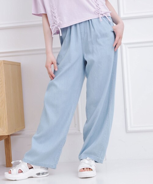 PINK-latte（ピンクラテ） パンツ 冷感さらっとイージーロングパンツ