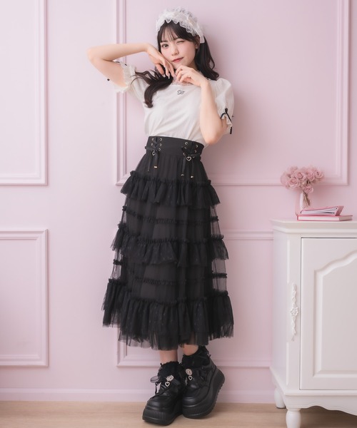 ROJITA（ロジータ） ロング スカート ハートチュールロングスカート