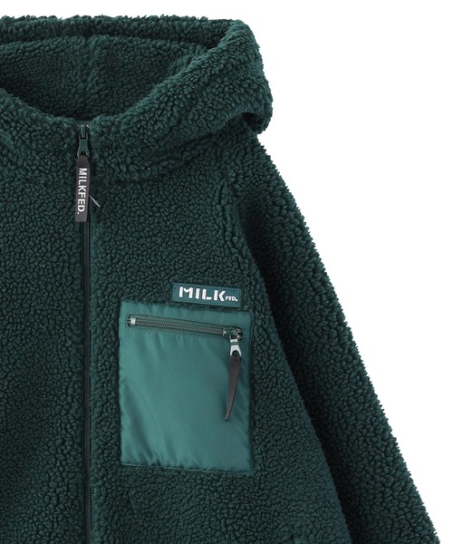 「MILKFED.」 ジップアップブルゾン S ホワイト レディース_画像3