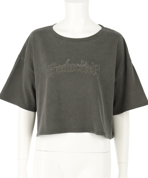 SOLD OUT♡ANAP♡ロゴTシャツ ANAP tシャツ ピグメント ビジューロゴ クロップドTシャツ