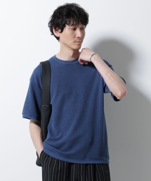 NANO universe（ナノ・ユニバース） tシャツ テックワッフルクルー