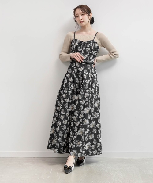 RANDA（ランダ） ワンピース フラワージャガードワンピース : ZOZOTOWN