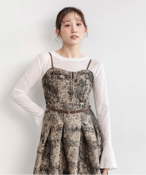 RANDA（ランダ） ワンピース フラワージャガードワンピース : ZOZOTOWN