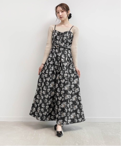 RANDA（ランダ） ワンピース フラワージャガードワンピース : ZOZOTOWN