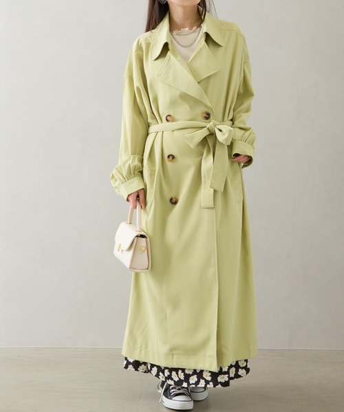 「SpRay」 トレンチコート FREE グレイッシュベージュ レディース_画像9