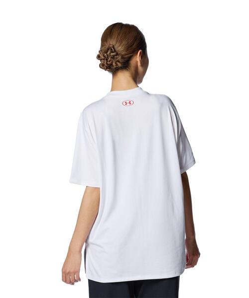 「UNDER ARMOUR」 半袖Tシャツ M ホワイト レディース