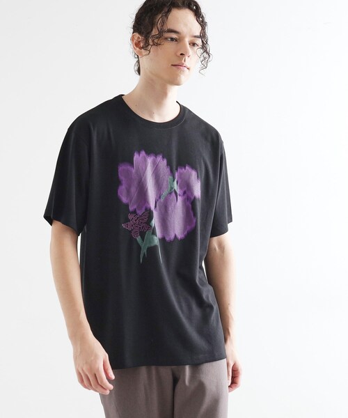 tk.TAKEO KIKUCHI（ティーケータケオキクチ） tシャツ ボカシフラワーT
