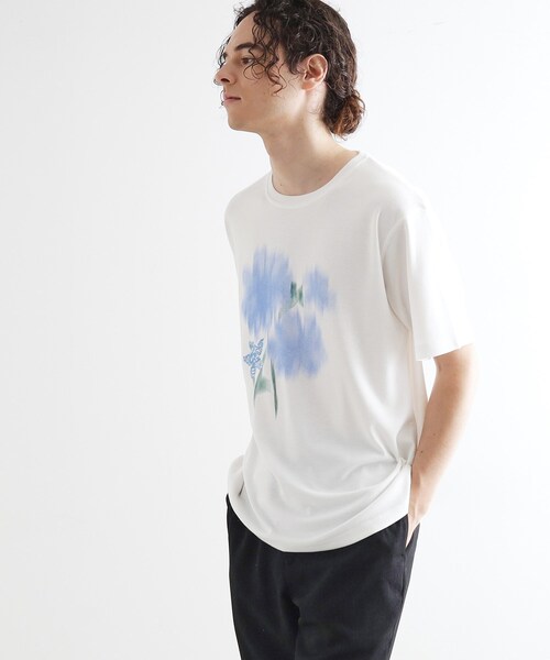 tk.TAKEO KIKUCHI（ティーケータケオキクチ） tシャツ ボカシフラワーT