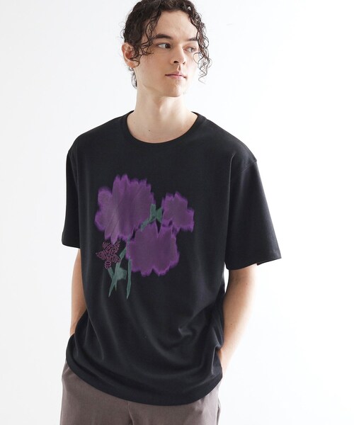 tk.TAKEO KIKUCHI（ティーケータケオキクチ） tシャツ ボカシフラワーT