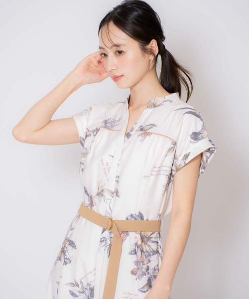 今日だけこの値段！【Noela】15周年ワンピース Noela ワンピース 「15周年」スカーフ柄シャツワンピース