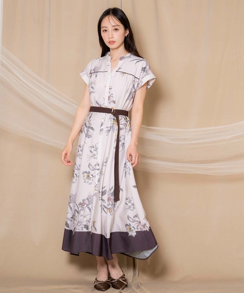 NOELA（ノエラ） ワンピース 「15周年」スカーフ柄シャツワンピース