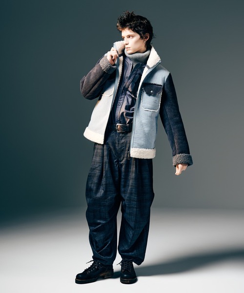 glamb（グラム） ワイドパンツ パンツ Glen Check Tuck Pants / グレン