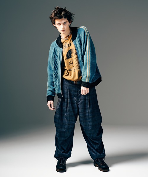 glamb（グラム） パンツ Glen Check Tuck Pants / グレンチェック