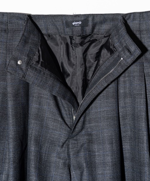 glamb（グラム） パンツ Glen Check Tuck Pants / グレンチェック