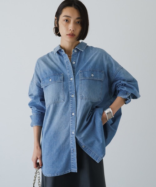 Loungedress（ラウンジドレス） 長袖シャツ FREE ブルー レディース