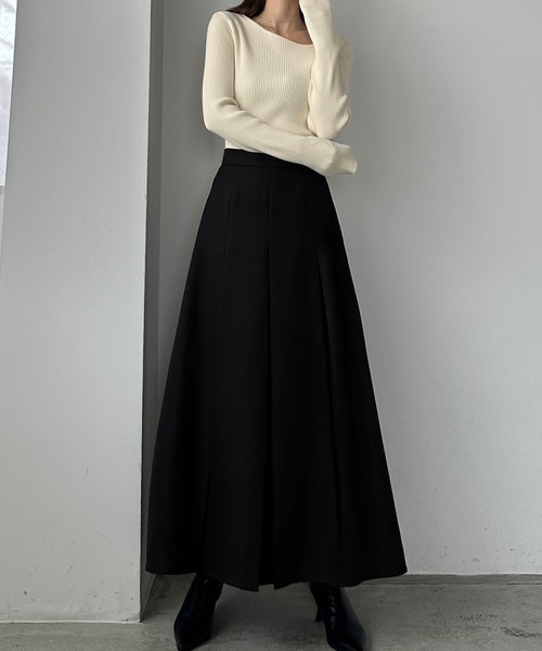 「Louere」 フレアスカート MEDIUM アイボリー レディース_画像7