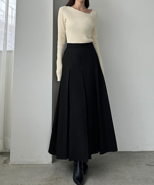 「Louere」 フレアスカート MEDIUM アイボリー レディース_画像8