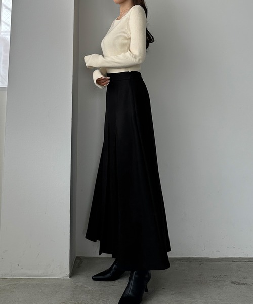 「Louere」 フレアスカート MEDIUM アイボリー レディース_画像9