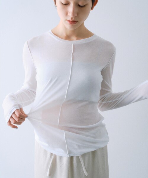 tシャツ sheer basic tee レディースの画像