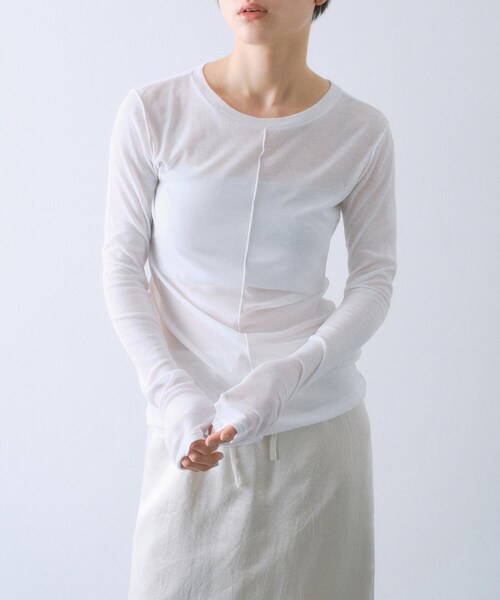 tシャツ sheer basic tee レディースの画像