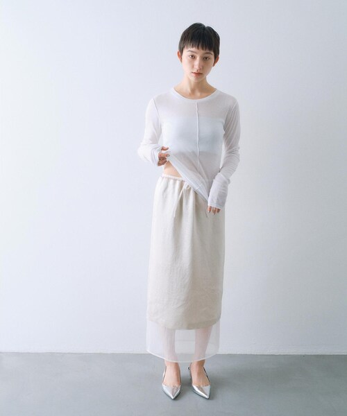 tシャツ sheer basic tee レディースの画像